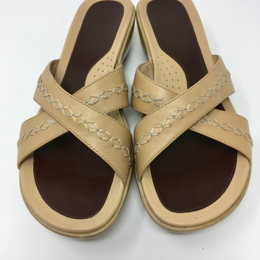 Ecco Slide Sandal, Size 8, Tan,  Like New